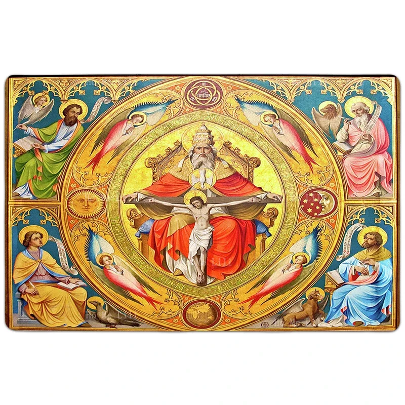 christ cologne cathedral altar painting stained glass nativity scene religion non slip carpet by ho me lili for home floor decor